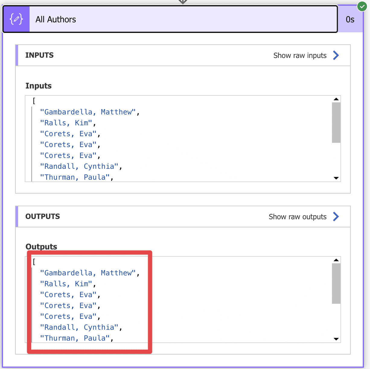 The xpath function returns an array of strings instead an array of elements.